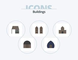 Buildings Flat Icon Pack 5 Icon Design. shops. house. museum. buildings. office desk vector