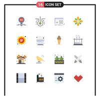 Universal Icon Symbols Group of 16 Modern Flat Colors of hindu decoration file decorate software Editable Pack of Creative Vector Design Elements