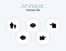 paquete de iconos de glifos humanos 5 diseño de iconos. . . como. izquierda. dedo índice vector