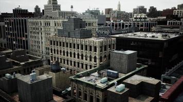 horizonte de la ciudad de nueva york con rascacielos urbanos foto