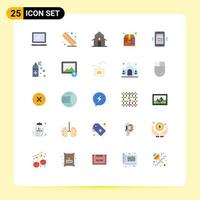 25 Creative Icons Modern Signs and Symbols of mobile return building product tower Editable Vector Design Elements