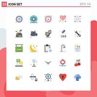 25 Creative Icons Modern Signs and Symbols of programing design seo coding heart Editable Vector Design Elements