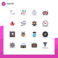 16 Creative Icons Modern Signs and Symbols of flower wifi optimization iot clock Editable Pack of Creative Vector Design Elements