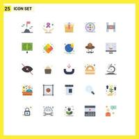 conjunto de 25 iconos de interfaz de usuario modernos signos de símbolos para caja de costos de dinero artes presupuestarias elementos de diseño vectorial editables vector