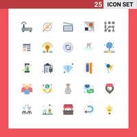 25 Creative Icons Modern Signs and Symbols of secure pattern american line cross Editable Vector Design Elements