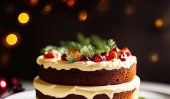 publicidad fotografía profesional de alimentos primer plano de un pastel de navidad