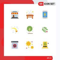 9 Creative Icons Modern Signs and Symbols of green down application right arrow refresh Editable Vector Design Elements