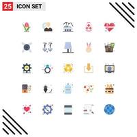 Stock Vector Icon Pack of 25 Line Signs and Symbols for easter egg surface schedule rover exploration Editable Vector Design Elements