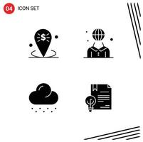 Solid Glyph concept for Websites Mobile and Apps banking person place human snow Editable Vector Design Elements