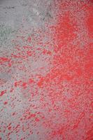 A large fragment of the graffiti pattern applied to the wall with aerosol paint. The gradient between several colors is carried out by spraying the paint. Abstract background image photo