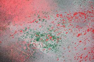 A large fragment of the graffiti pattern applied to the wall with aerosol paint. The gradient between several colors is carried out by spraying the paint. Abstract background image photo