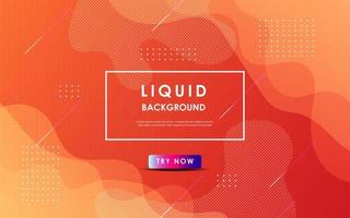 abstract orange soft gradient wavy light liquid color with geometric shape background. eps10 vector