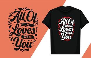 tipografía de amor diseño de letras tipografía de amor diseño de camiseta tipografía de san valentín camiseta vector