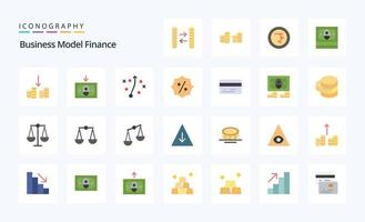 25 Finance Flat color icon pack vector