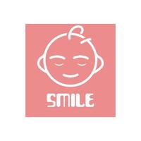 sonrisa feliz icono vector ilustración diseño símbolo plantilla