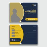 Creative and Business post card design template vector