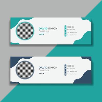 Creative email signature and social media cover design template