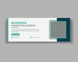 plantilla de diseño de portada de redes sociales corporativas y de negocios profesionales creativos vector