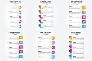 este conjunto de ilustraciones vectoriales es perfecto para crear infografías para publicidad. folletos volantes y revistas. vector