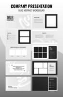 Set of modern powerpoint presentation template. Presentation design, portfolio vector templates with flowing colorful trendy gradients of geometric shapes. Slide page, flyer, website, company profile