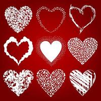 Set of icons on a theme heart. Vector illustration