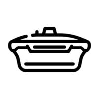 vacuum lunchbox line icon vector illustration black