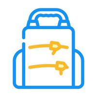 backpack lunchbox color icon vector illustration color