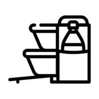 carrying bag lunchbox line icon vector illustration