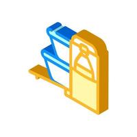 carrying bag lunchbox isometric icon vector illustration