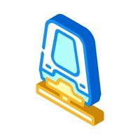 maglev railway isometric icon vector illustration