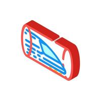 hyperloop railway isometric icon vector illustration