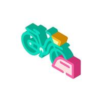 bicycle parking isometric icon vector illustration