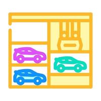 lift in multi level parking color icon vector illustration