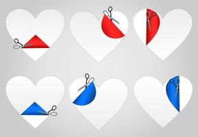 Set of icons on a theme heart. Vector illustration