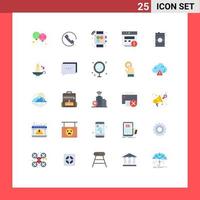 Set of 25 Modern UI Icons Symbols Signs for candle can watch food website Editable Vector Design Elements