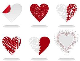 Set of icons on a theme heart. Vector illustration