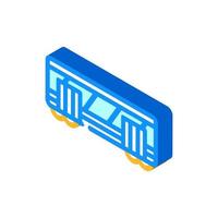 railway carriage isometric icon vector illustration