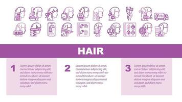 Hair Salon Hairstyle Service Landing Header Vector