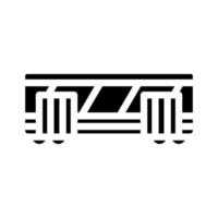 railway carriage glyph icon vector illustration