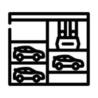 lift in multi level parking line icon vector illustration