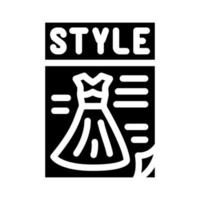 magazine style glyph icon vector illustration