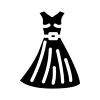 vestido estilista glifo icono vector ilustración