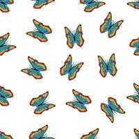 Bright multicolored butterflies seamless pattern. Wallpaper, background, children party, craft paper vector