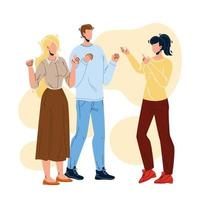 Ilustración de vector de lenguaje de señas de comunicación de personas sordas