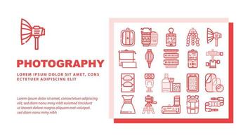 Photography Tool And Accessory Landing Header Vector