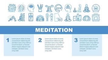 meditación bienestar ocupación aterrizaje encabezado vector