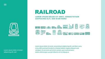 Railroad Transport Landing Header Vector