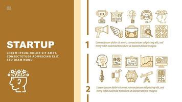 Startup Business Work Landing Header Vector