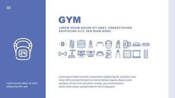 Home Gym Equipment Landing Header Vector