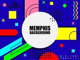 fondo de geometría abstracta con elemento de diseño de memphis. papel tapiz moderno para presentación. vector